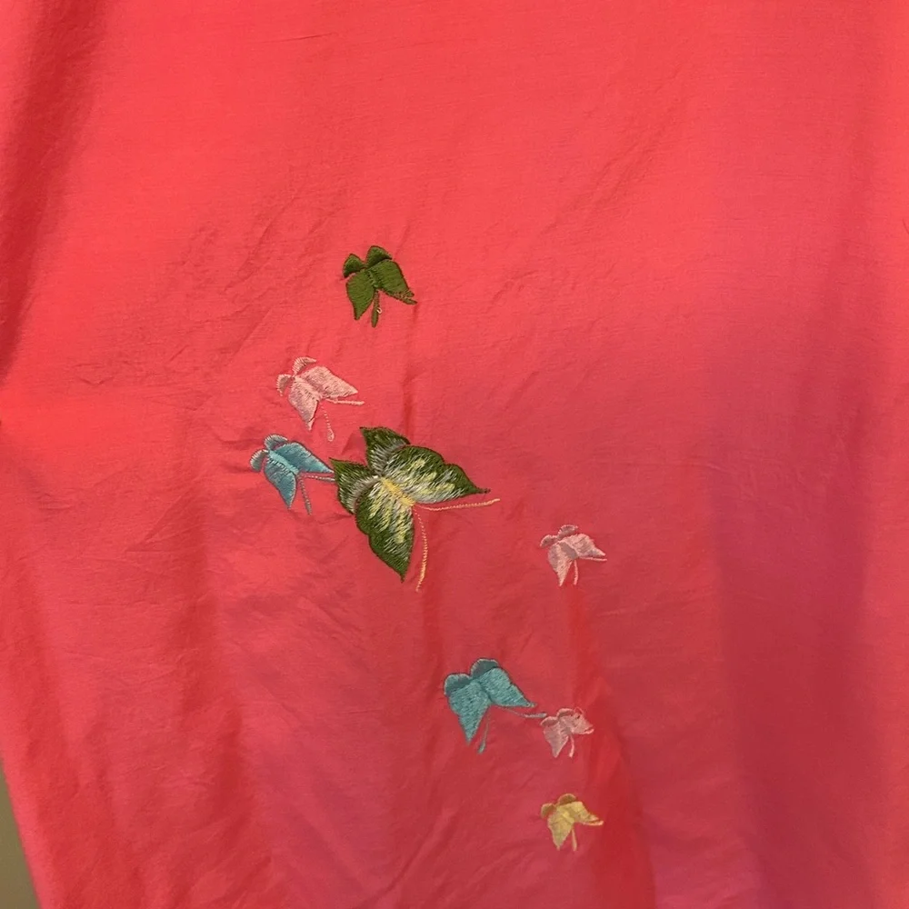 Vintage Japanese Silk Kimono Embroidered Butterflies - Picture 9 of 12